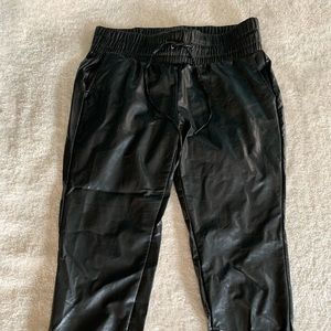 Pleather joggers